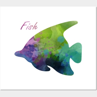 Watercolor fish. Posters and Art